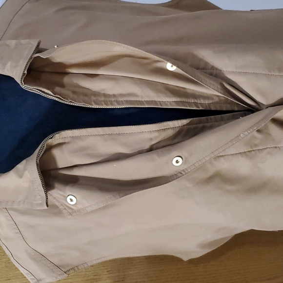 Basler long line zip and snap camel brown vest - Picture 7 of 9